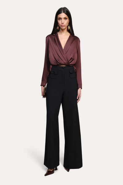 Violette Silk Satin Blouse