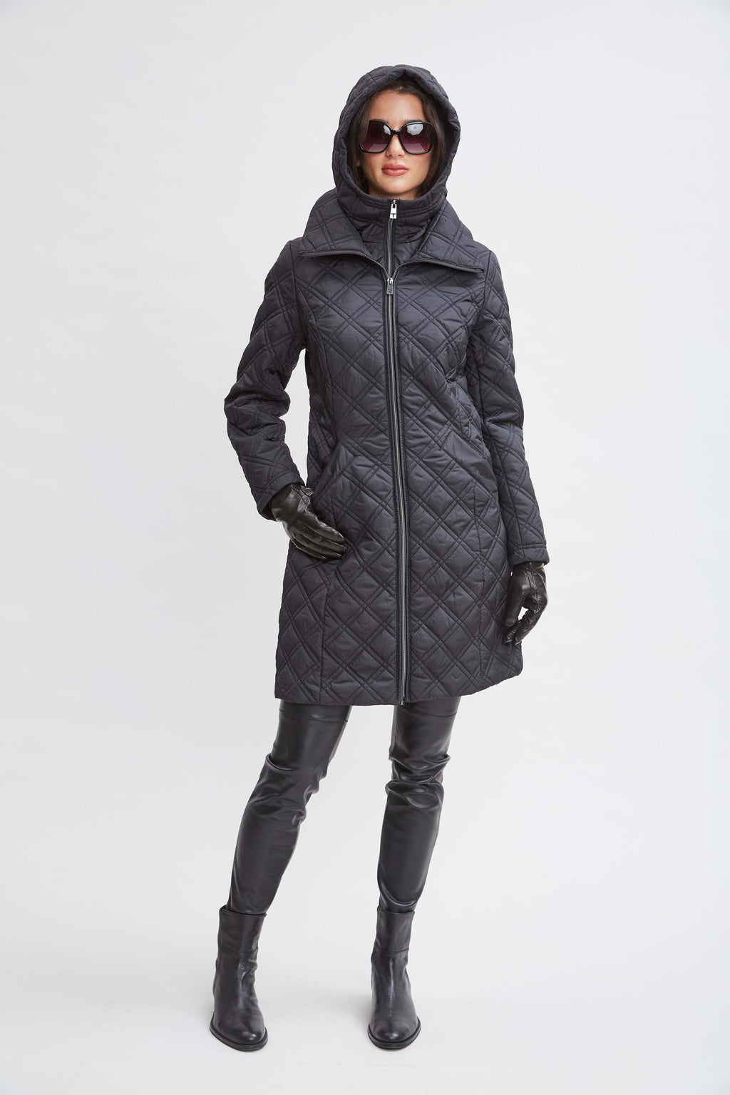 Tahari Quilted Puffer Coat Elie Tahari
