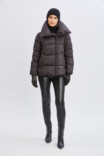 Tahari Asymmetric Short Puffer Coat Image 3
