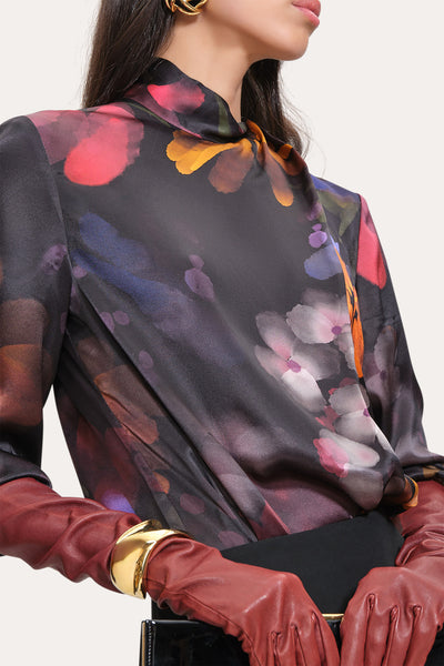 Midnight Blossom Print Top Image 3