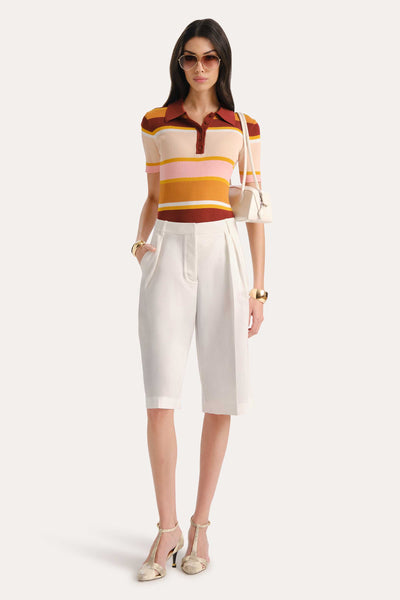 Sylvie Striped Polo Shirt