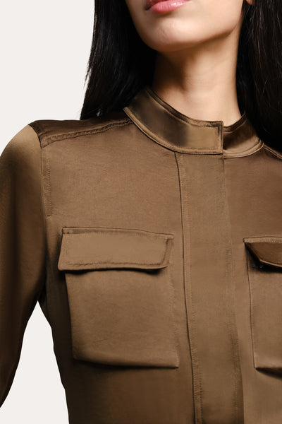 Olivia Utility Satin Jacket Image 3