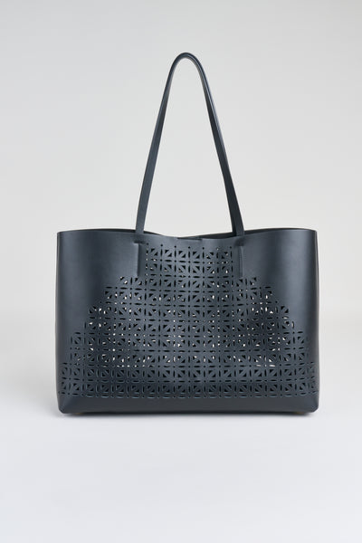 Nappa Leather Lasercut Tote Image 1