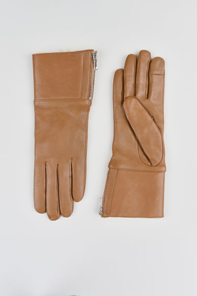 Leather Shearling Gloves Image 1