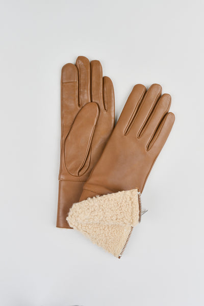 Leather Shearling Gloves Image 2