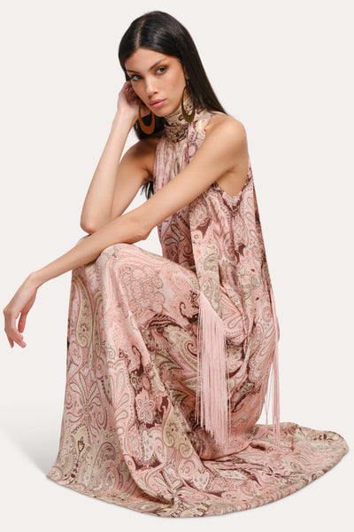 Annie Silk Halter Dress