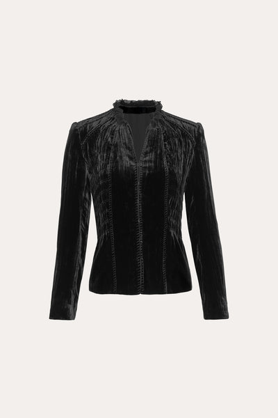 Velvet Detailed Jacket