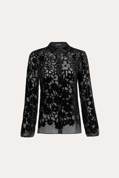 Silk Devoré Blouse