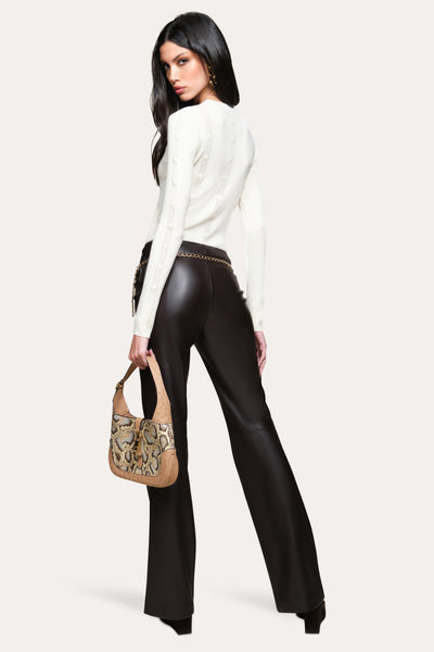 Silk Pointelle Sweater Image 3