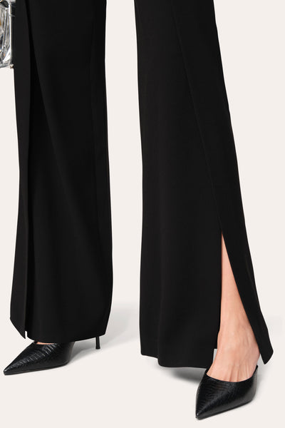 Crepe Overlay Slit Pant Image 3