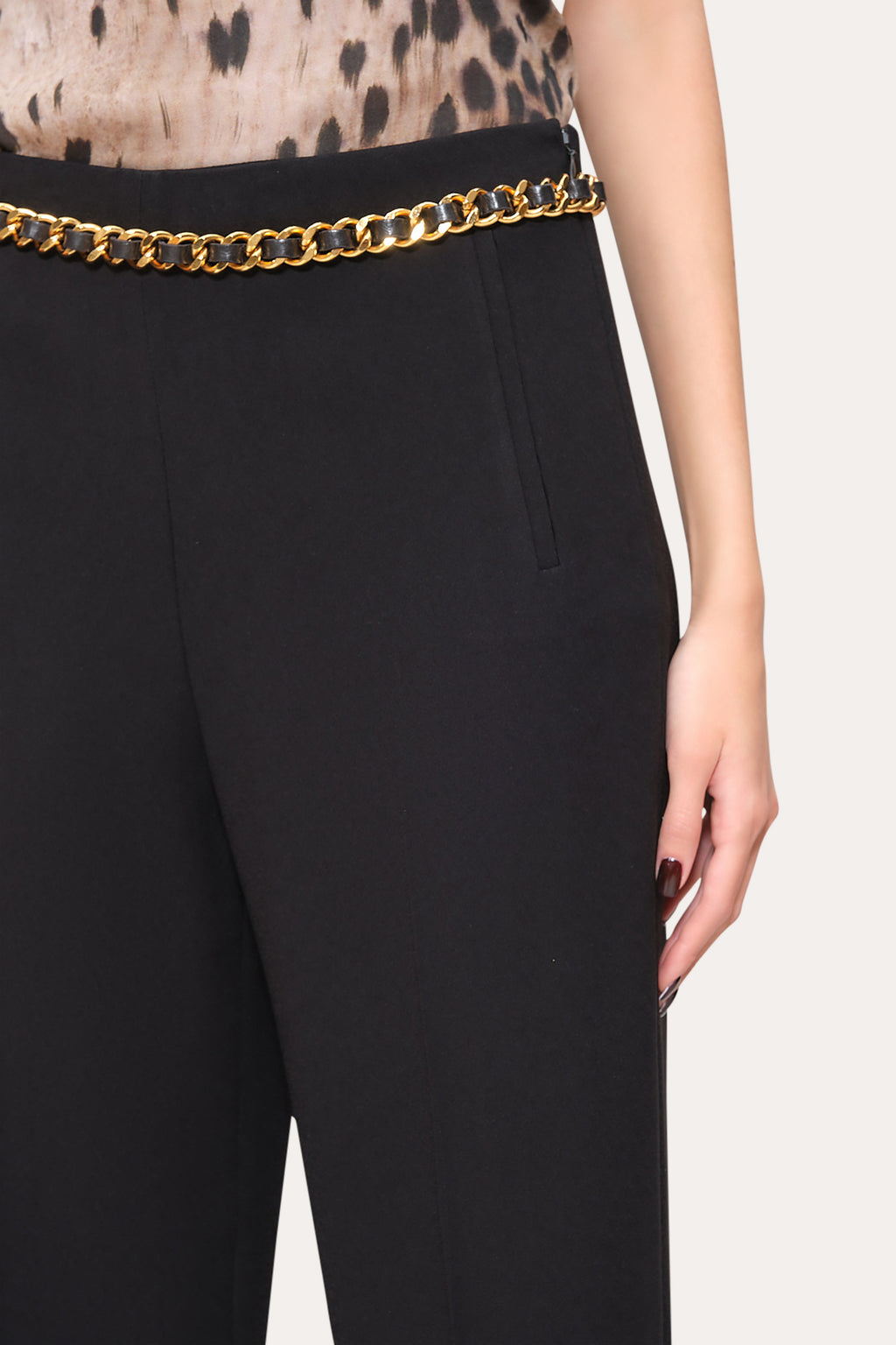 Pantalon Crêpe Noir Jambes Larges Elie Tahari - Taille UK 6 (S) - Neuf Avec étiquette - Style Wide Smart
