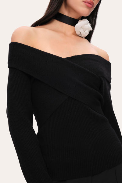 Off-Shoulder Sweater Image 3