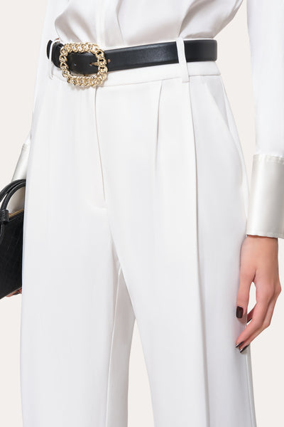 Crepe Pleated Pant Image 3