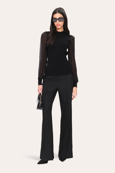 Chiffon Sleeve Knit Image 2