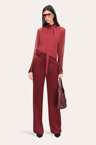 Satin Belted Pant Image 2