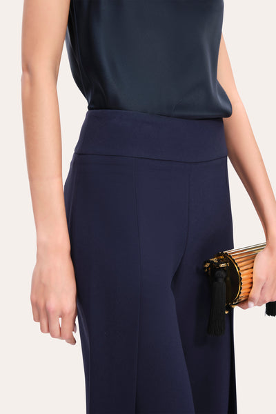 Crepe Overlay Slit Pant Image 3