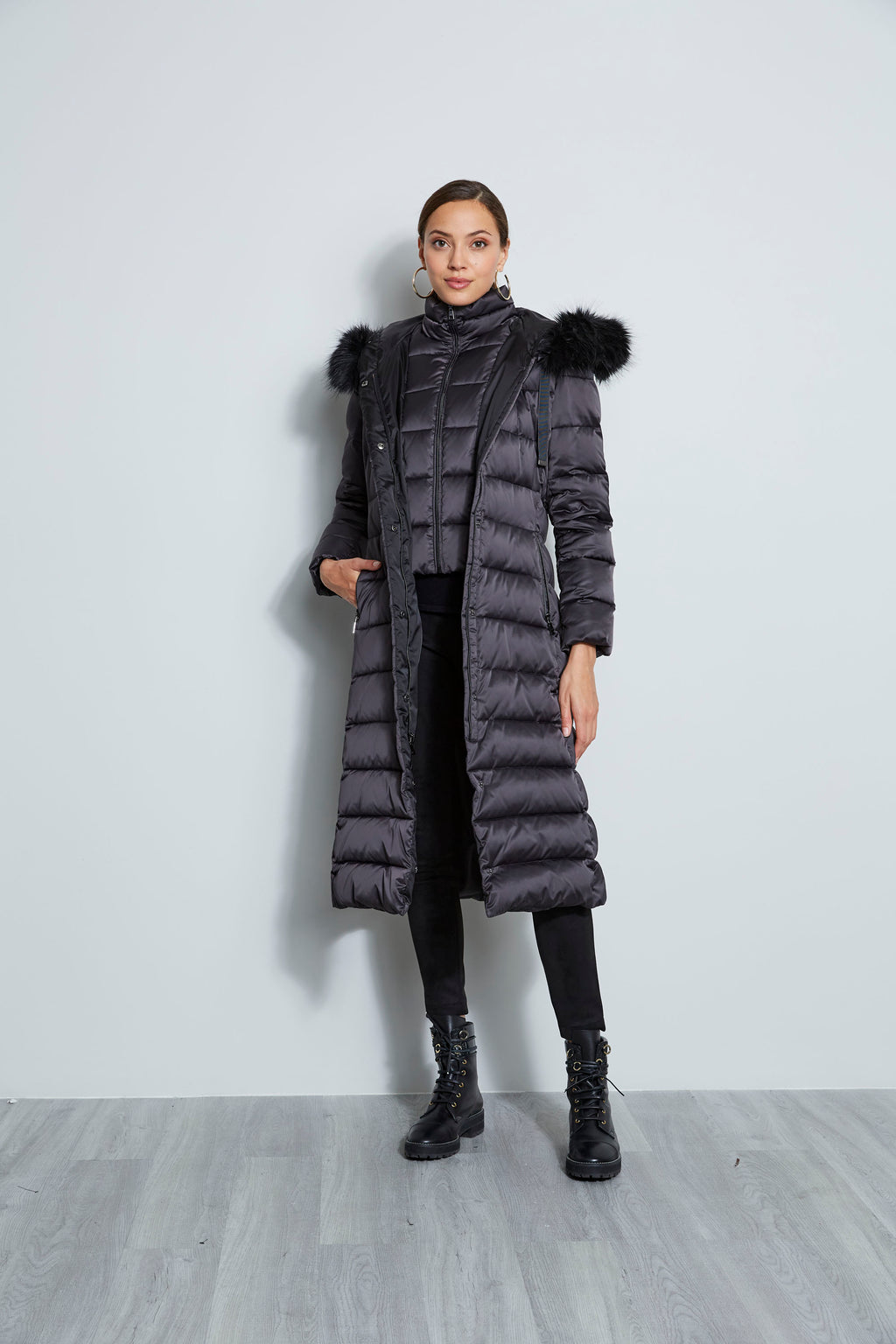 Maxi long puffer coat cheap