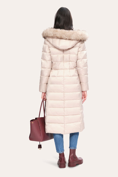 Tahari Long Puffer Coat Image 3