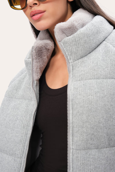 Tahari Knit Down Jacket Image 2