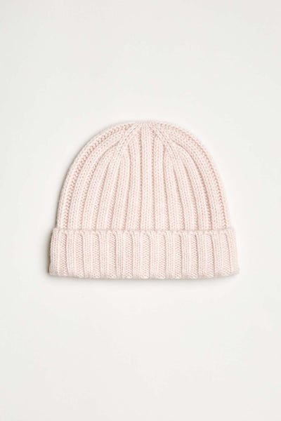 Cashmere Wool Rib Beanie Hat Image 1