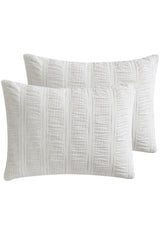 Tahari Seersucker Stripe Cotton 3 Peice Comforter Set, King