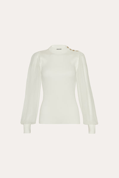 Chiffon Sleeve Knit Image 1