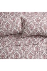 Tahari Damask Cotton Flannel 4 Piece Sheet Set, Full