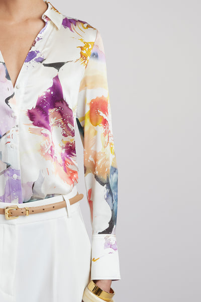 Silk Satin Bloom Shirt Image 3