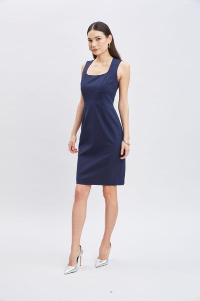 Square Neck Slim Dress Image 3
