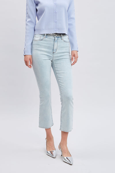 Micro Flare Cropped Jeans Image 3