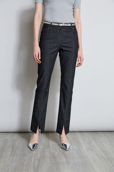 Denim Slit Front Jeans Image 1