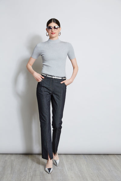 Denim Slit Front Jeans Image 2