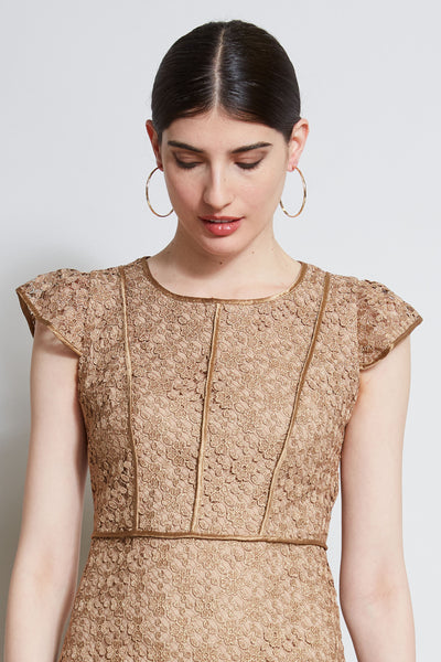 Lace Flutter Sleeve Dress Image 5