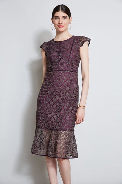 Lace Flutter Sleeve Dress Image 3