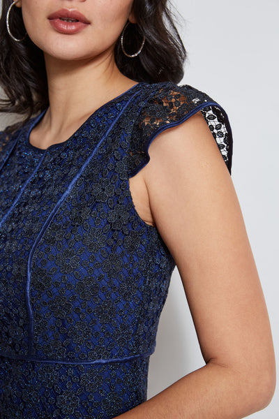 Lace Flutter Sleeve Dress Image 3