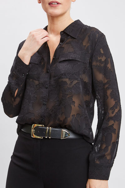 Silk Jacquard Utility Shirt Image 4
