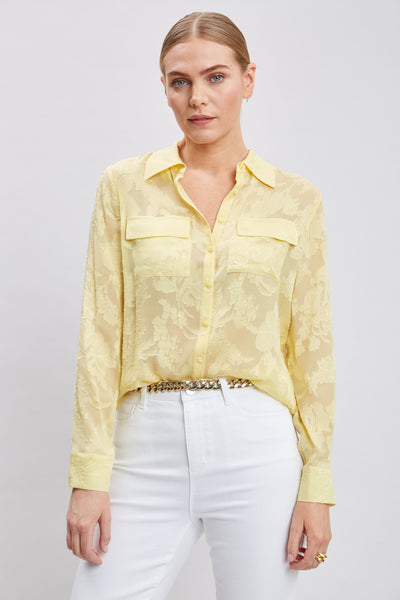 Silk Jacquard Utility Shirt Image 1