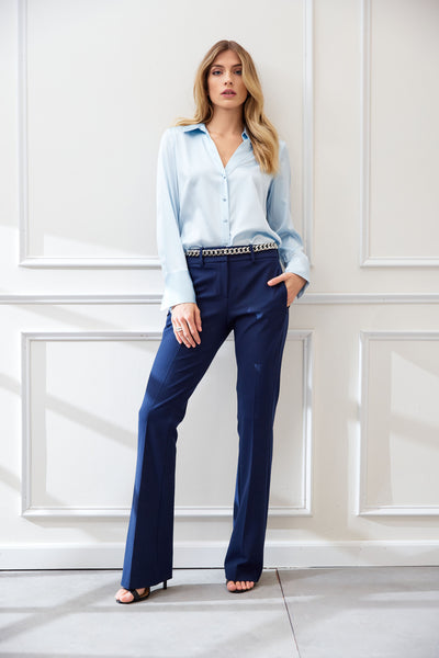 Silk Satin Button Down Shirt Image 4