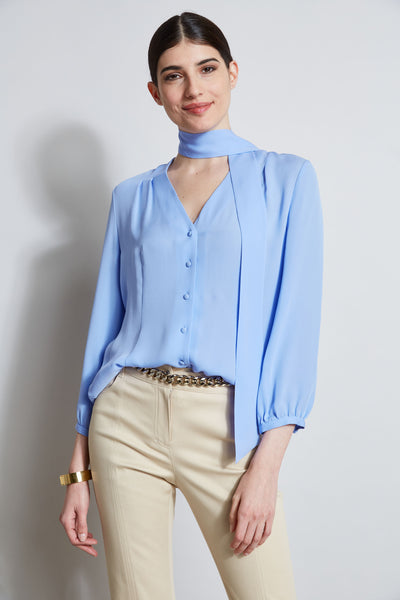 Silk Tie Button Shirt Image 2