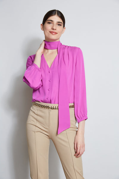 Silk Tie Button Shirt Image 3