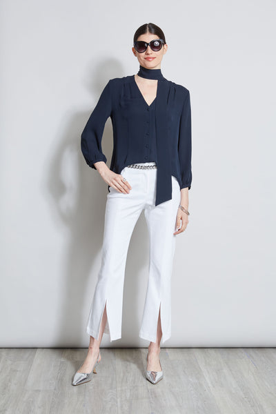 Silk Tie Button Shirt Image 3