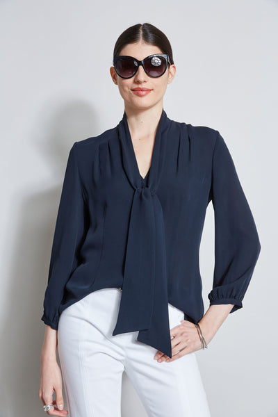 Silk Tie Button Shirt Image 1