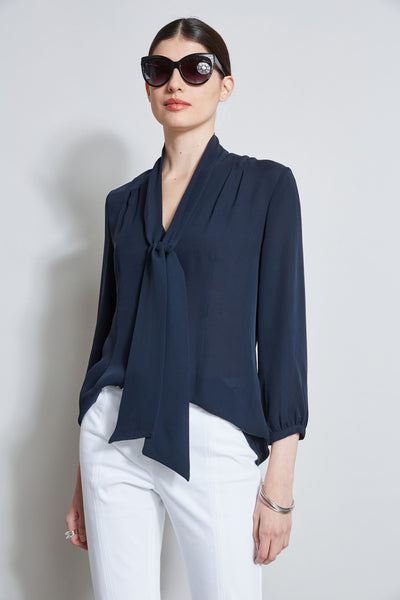 Silk Tie Button Shirt Image 4