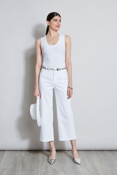 Rib Knit Scoop Tank Top Image 2