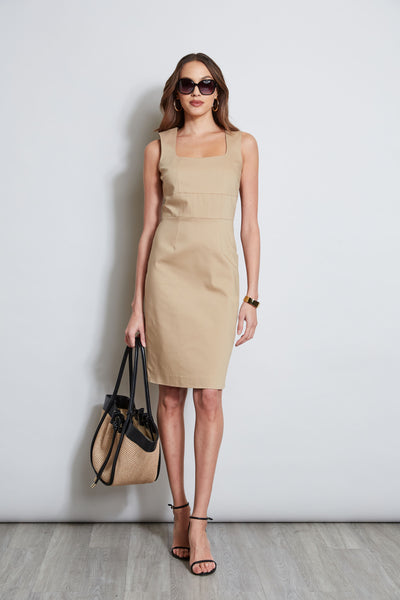 Square Neck Slim Dress Image 1