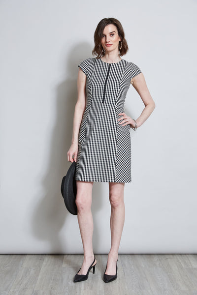 Gingham Fit & Flare Dress Image 1