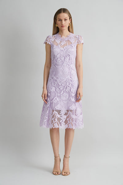 Floral Lace Midi Dress Image 1