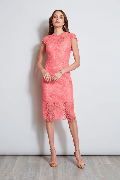 Lace Applique Midi Dress Image 1
