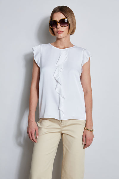 Silk Ruffle Shirt Image 1