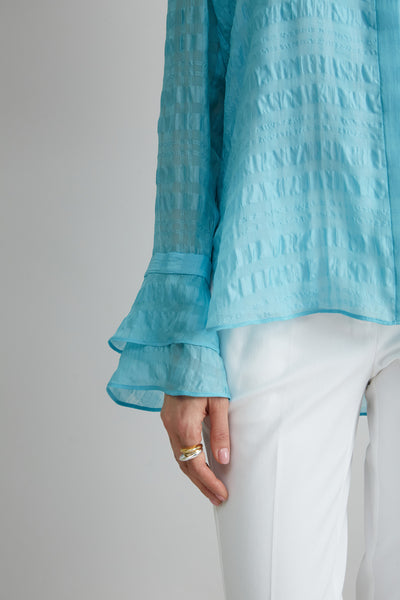 Silk Plaid Jacquard Shirt Image 4